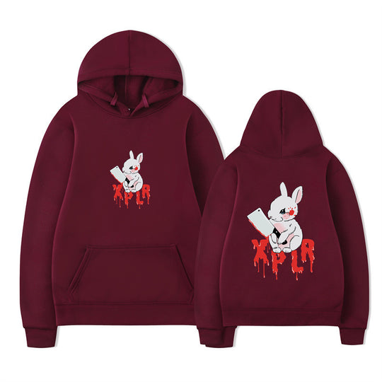 Damen Kapuzensweater mit auffälligem Cartoon-Motiv und bequemer Passform EB