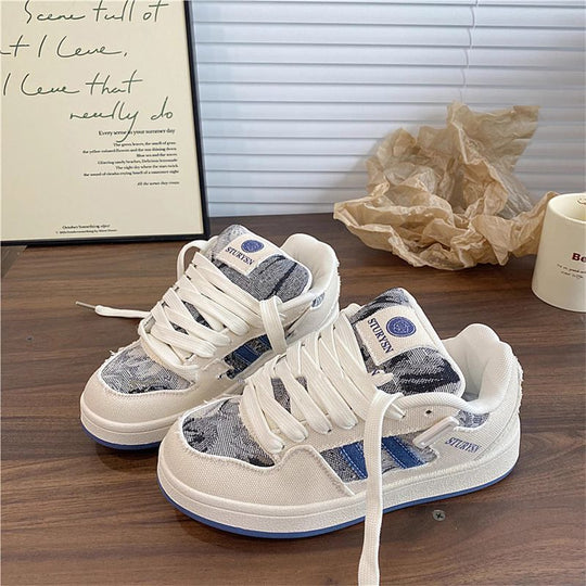 Damen modische Sneakers mit robustem Obermaterial und einzigartigem Design EB