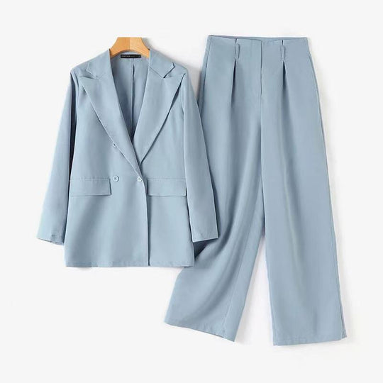 Damen Oversized Blazer und weite Hose Set EB