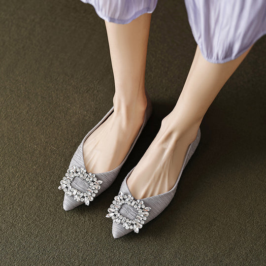 Damen Ballerinas mit exzentrischem Kristall-Akzent EB
