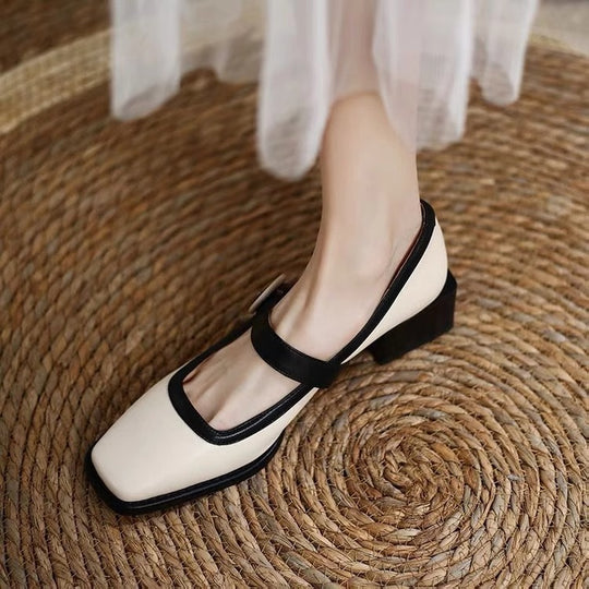 Damen elegante Mules mit Riemen EB