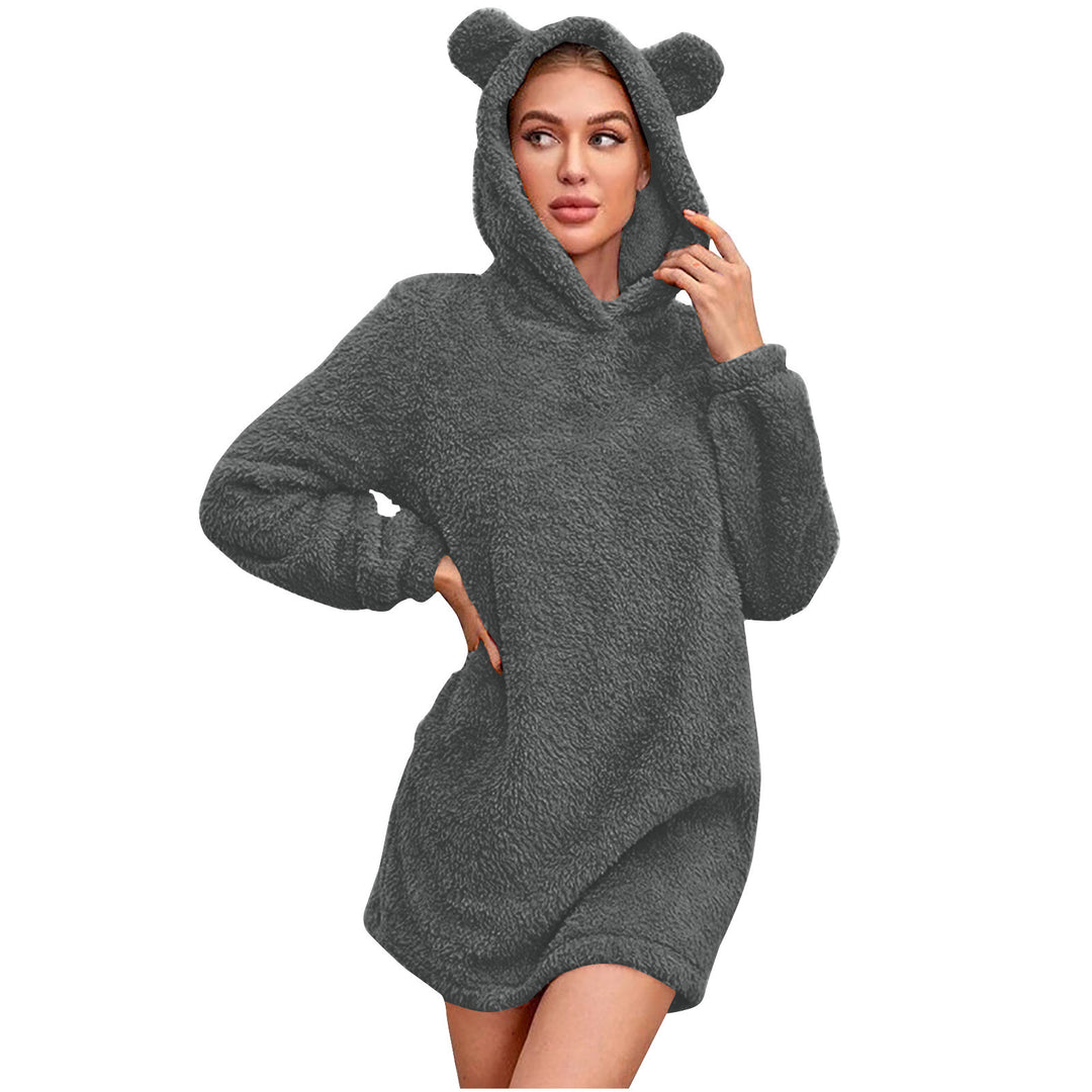 Damen Kuscheliger Hoodie mit Bärenohren EB