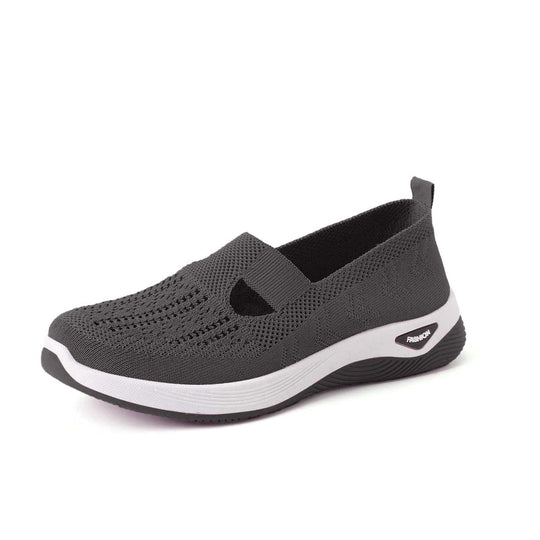 Damen Bequeme Slip-On Sneakers mit atmungsaktiver Netzstruktur EB