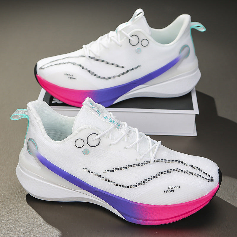 Unisex leichte Performance-Laufschuhe mit sockenähnlichem Strickschaft, reaktiver Hohlkern-Dämpfung und griffiger Profilaußensohle EB