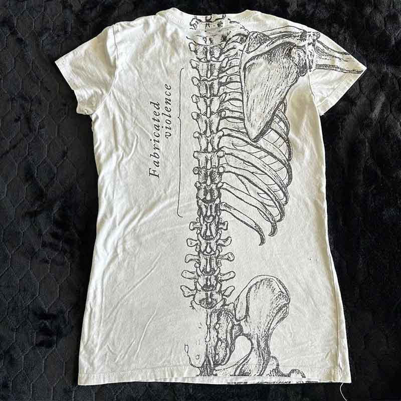 Damen Grafik-T-Shirt mit einzigartigem Skelett-Design EB