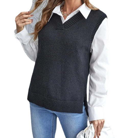 Damen lässiger Layering-Pullover EB