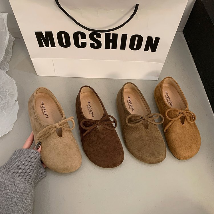 Damen bequeme Filzschuhe mit dekorativem Schnürdetail EB