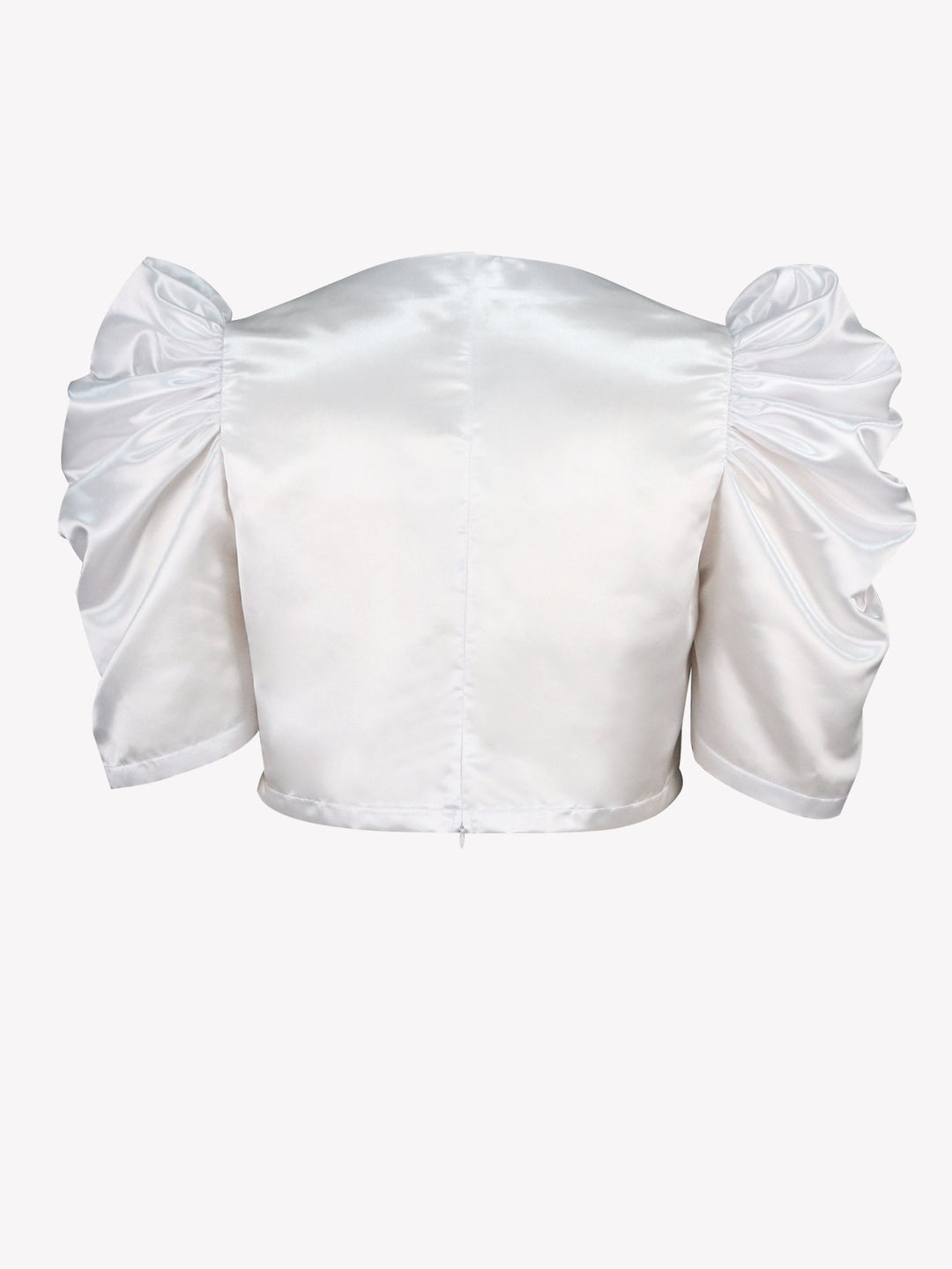 Damen elegantes Kurzarmtop mit voluminösen Puffärmeln EB