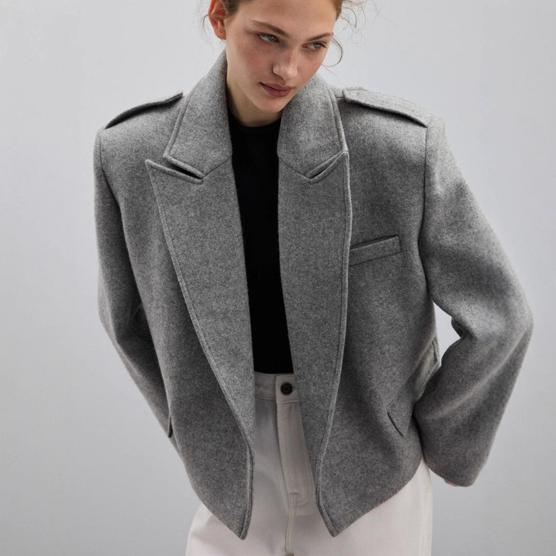Damen Modischer Oversize-Blazer mit schmalen Revers EB