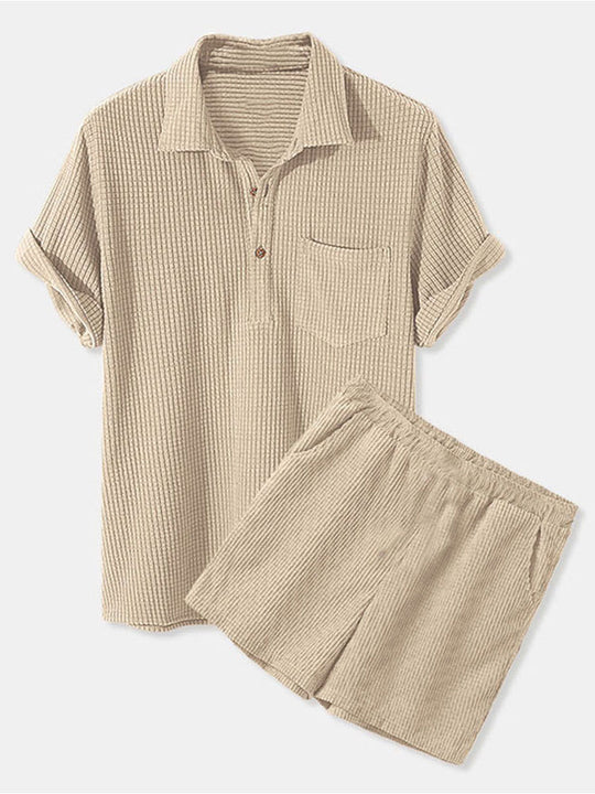Damen Sonnen-Pyjama Set mit kurzem Shirt und Hose EB