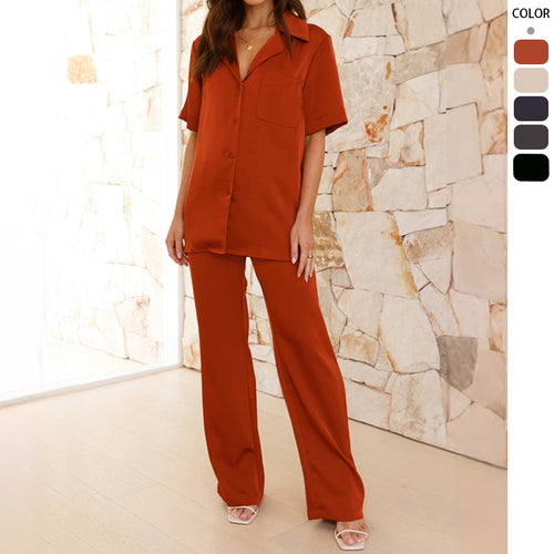 Damen Satin Pyjama Set EB
