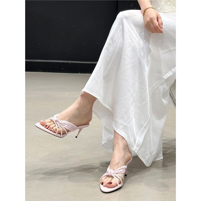 Damen elegante Slipper mit raffinierter Raffung EB