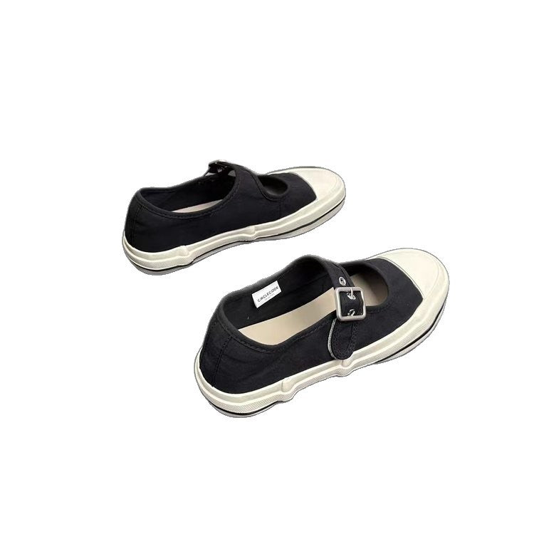 Damen sportliche Slip-On Sneakers mit verstellbarem Riemen EB