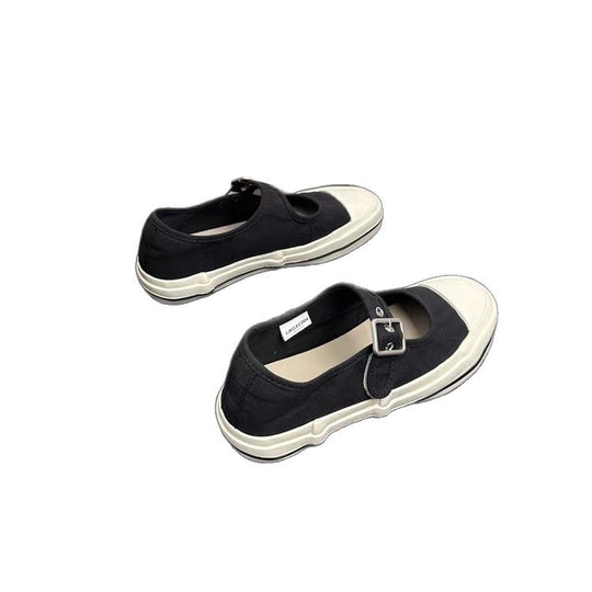 Damen sportliche Slip-On Sneakers mit verstellbarem Riemen EB