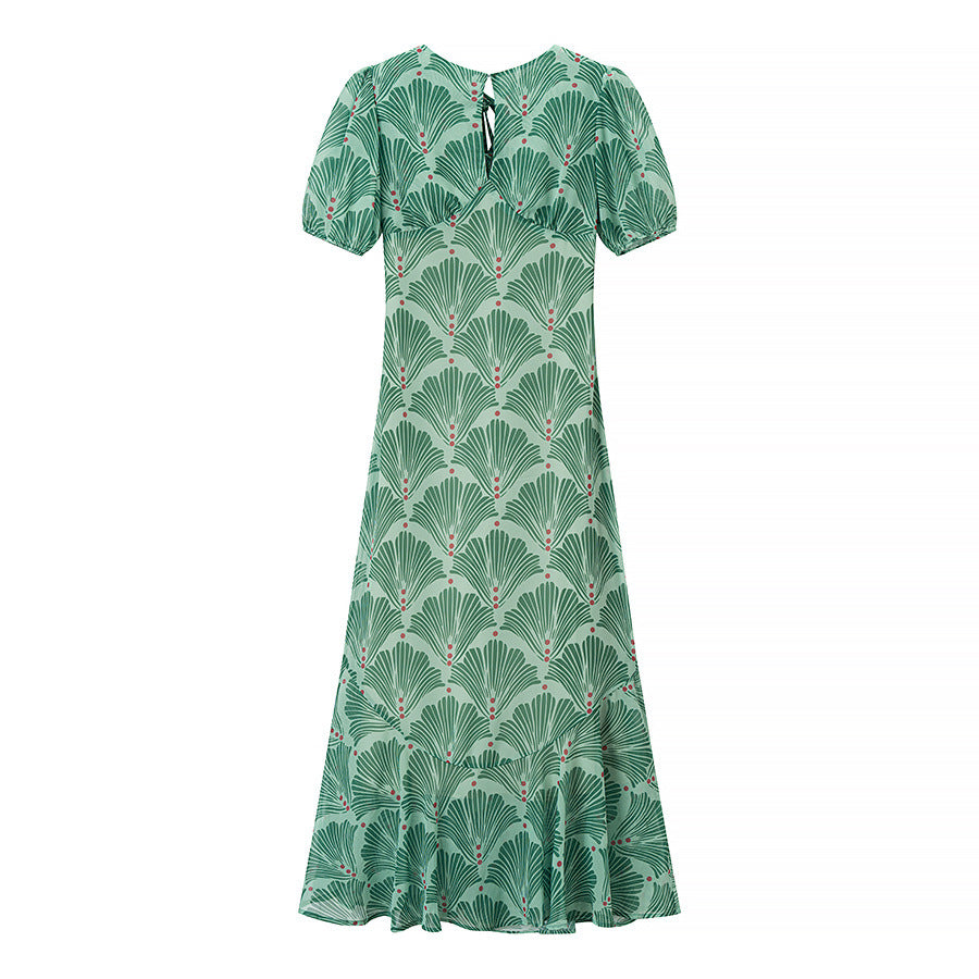 Damen Maxikleid mit frischem Blumendesign und lässigem Schnitt EB