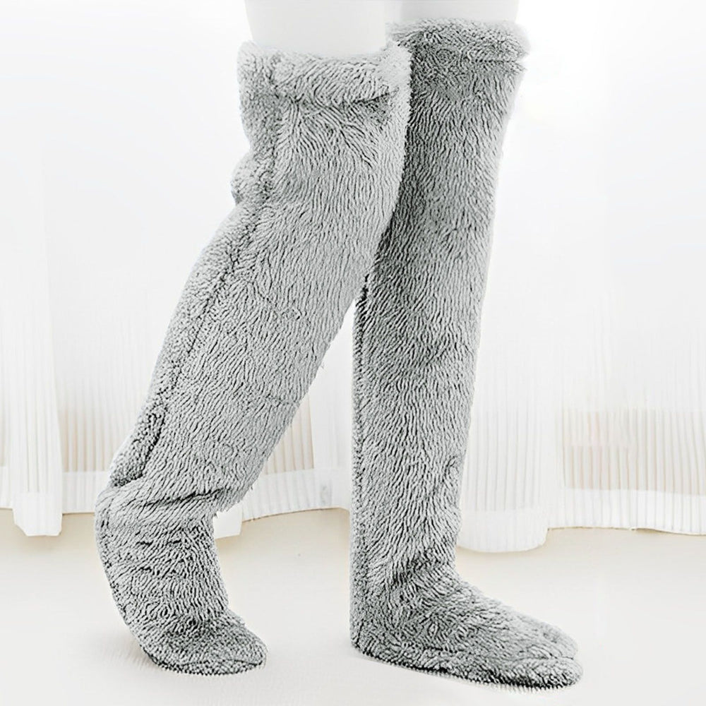 Damen Extra warme Knielange Fleece-Stulpen EB
