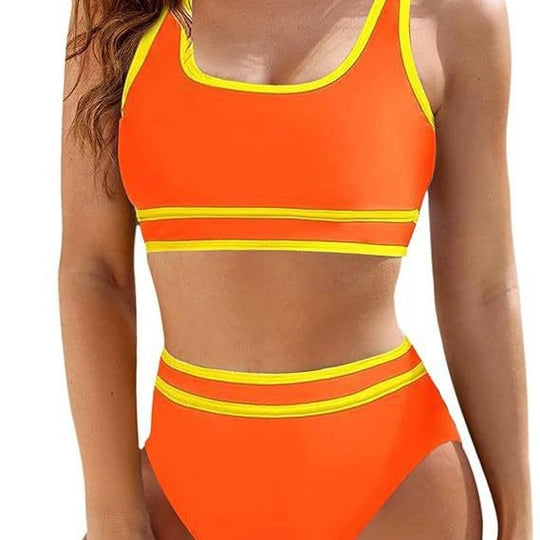 Damen Hochtailliertes Sport-Bikini-Set EB
