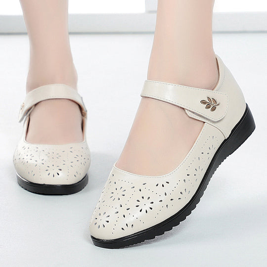 Damen Komfortable Ballerinas mit Mary Jane Verschluss EB