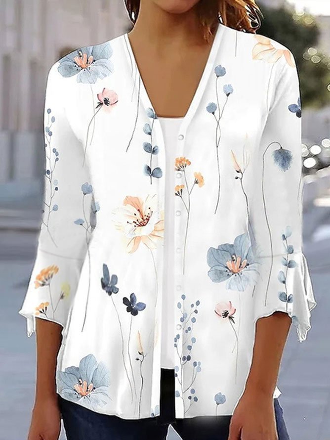 Damen Bluse mit floralen Mustern EB