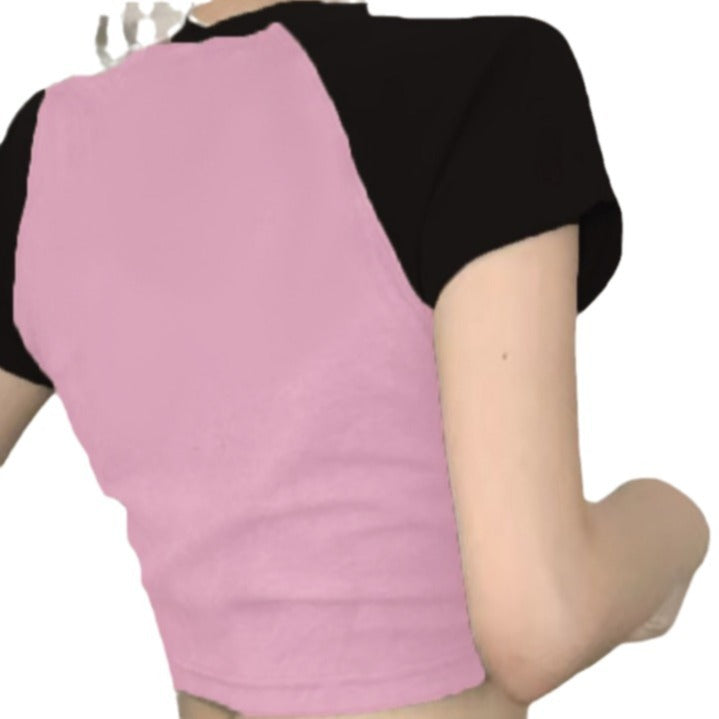 Damen Crop-T-Shirt mit kreativem Kaffee-Motiv und lässiger Passform EB