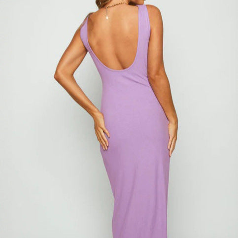Damen Maxikleid mit innovativem Cut-Out-Design und figurbetontem Oberteil EB
