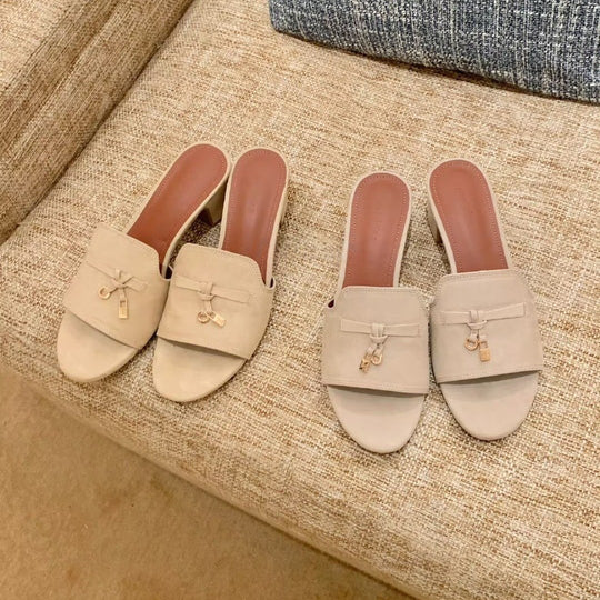 Damen elegante Slipper mit modischer Schleifenapplikation EB