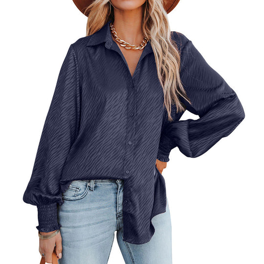 Damen Elegante Bluse mit Raffungen und lässigem Schnitt EB