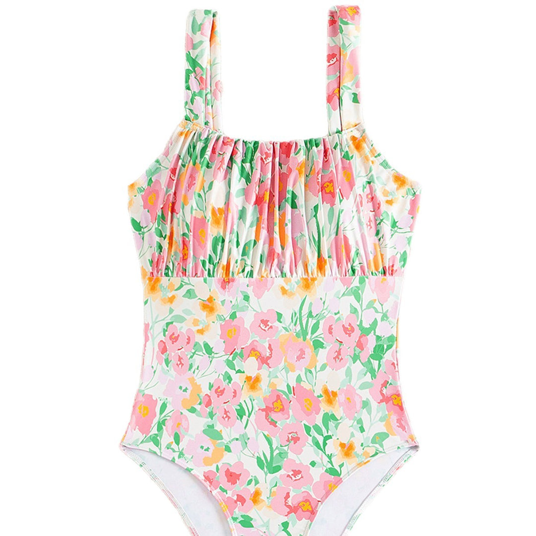Damen Einteiler Badeanzug mit floralem Design EB
