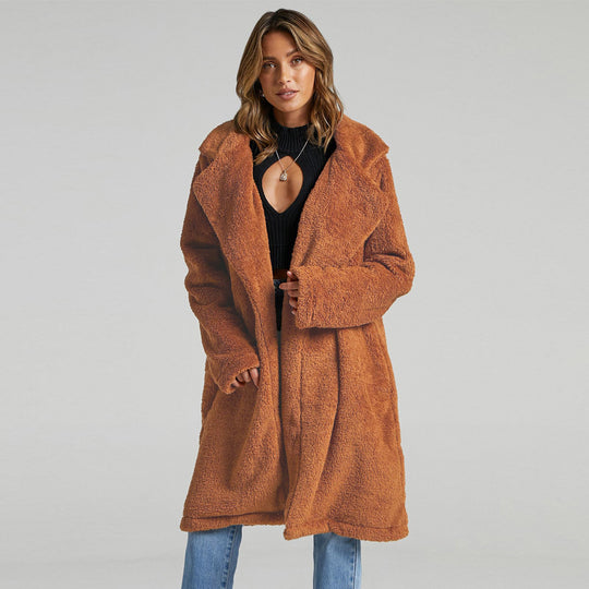 Damen Lange Fleecejacke EB