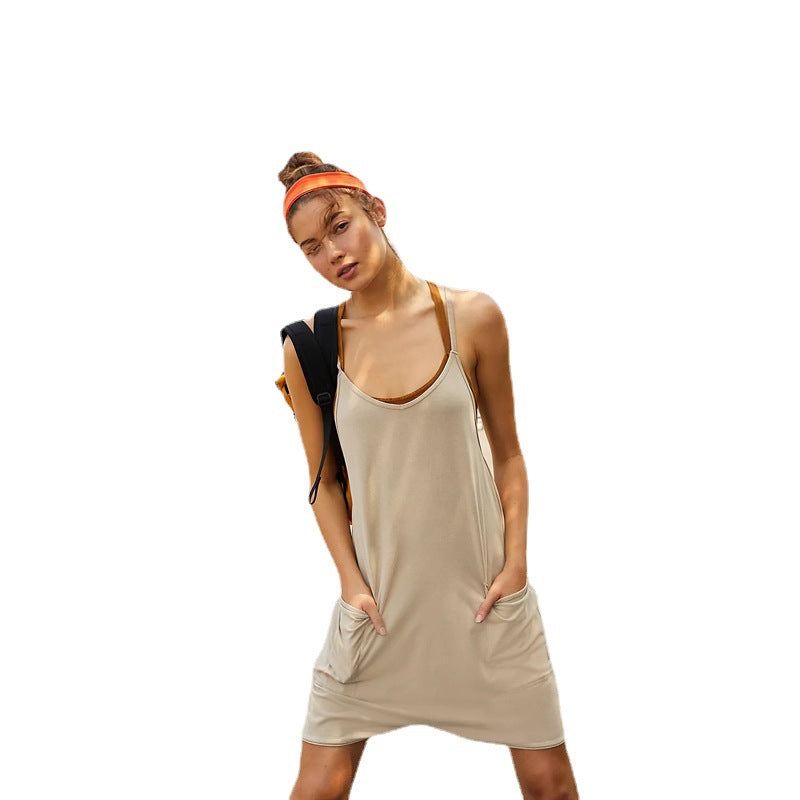 Damen Sportliches Freizeitkleid mit großzügigen Taschen EB