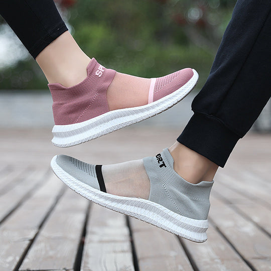 Damen Stricksneaker mit rutschfester Sohle und atmungsaktivem Obermaterial EB