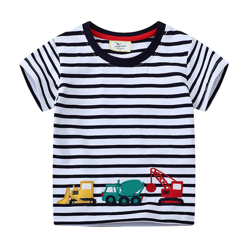 Jungen T-Shirt mit einzigartigem Baustellenfahrzeug-Motiv EB