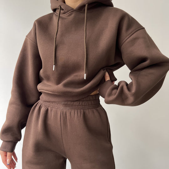 Damen modisches und lässiges Hoodie-Set mit weitem Schnitt EB
