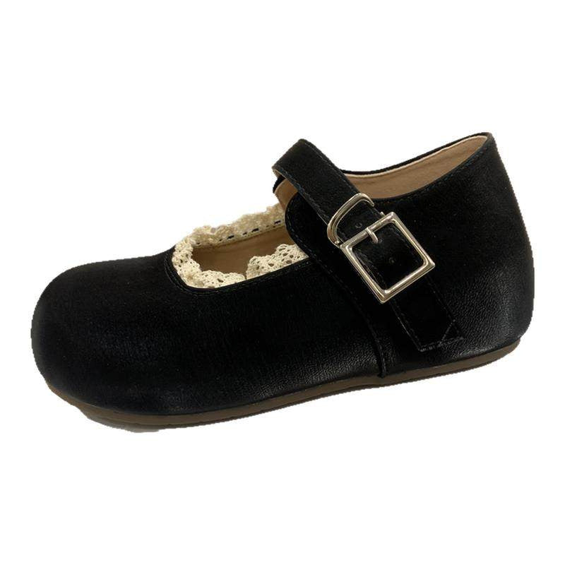 Damen Mary Jane Schuhe mit dekorativer Schnalle und eleganter Spitze EB