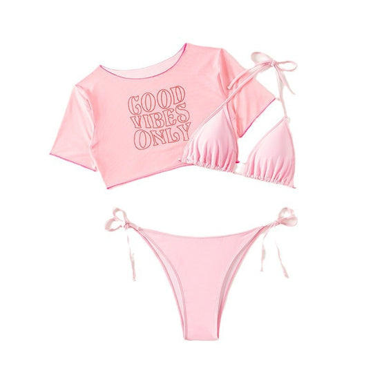 Damen Bikiniset mit lässigem Crop-Top EB