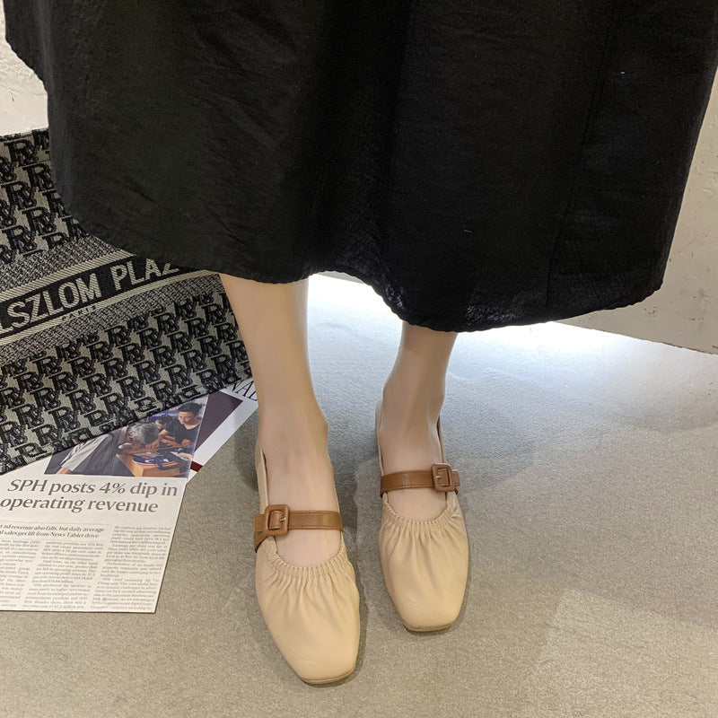 Damen Ballerinas mit modischem Riemchen-Design und bequemem Fußbett EB