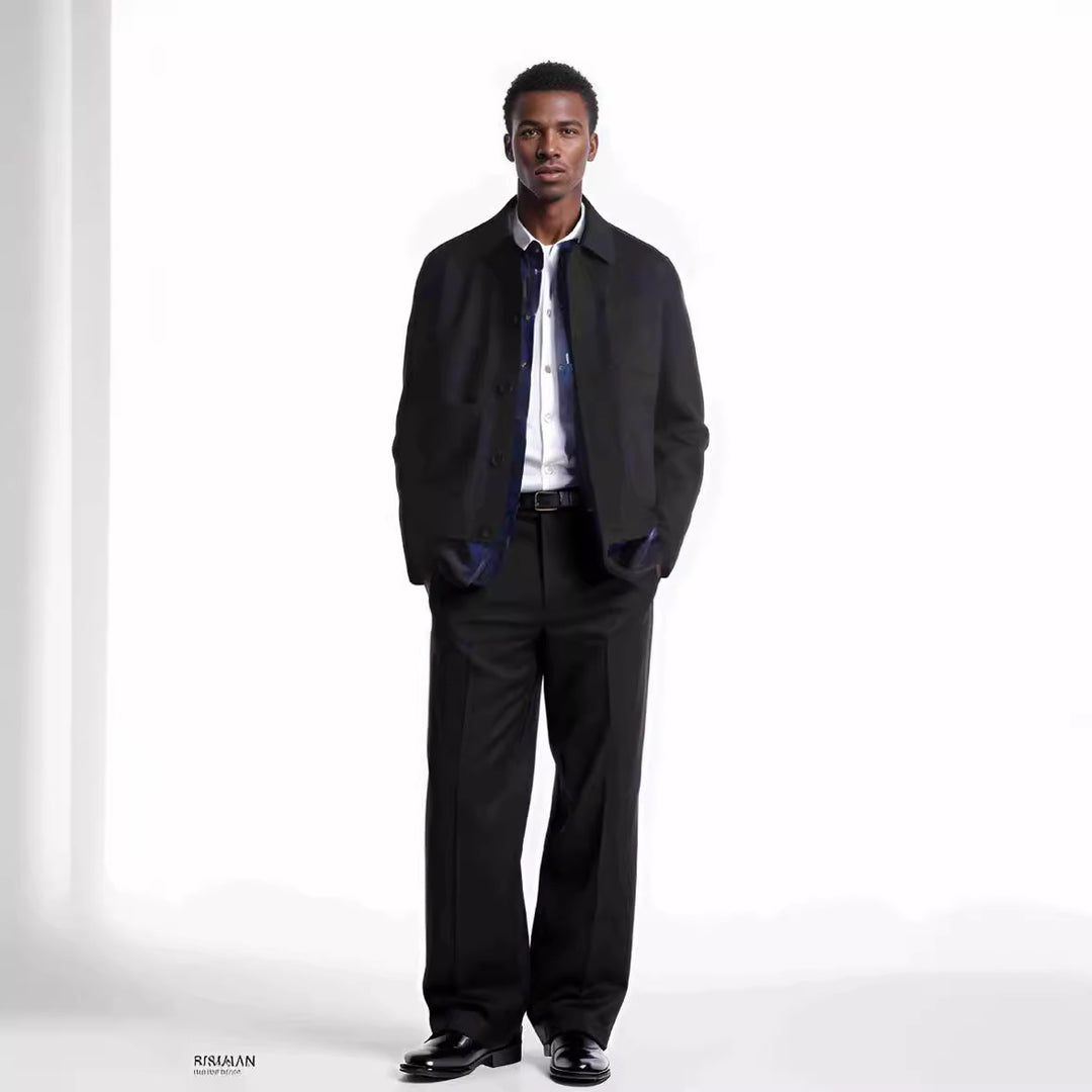 Herren modische Utility-Jacke mit praktischen Taschen EB