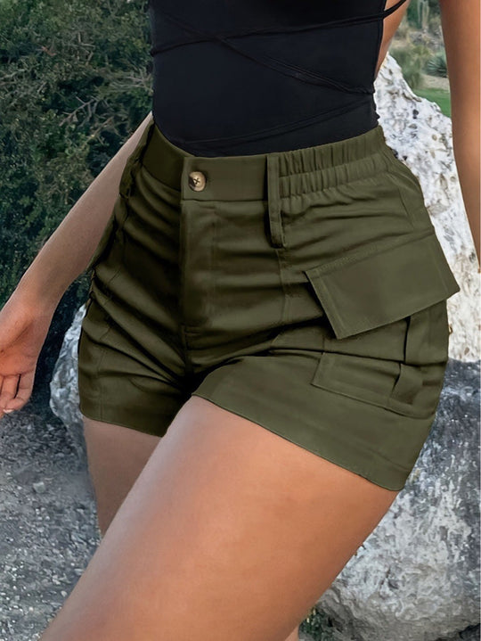 Damen Cargo-Shorts mit elastischem Bund und praktischen Seitentaschen EB