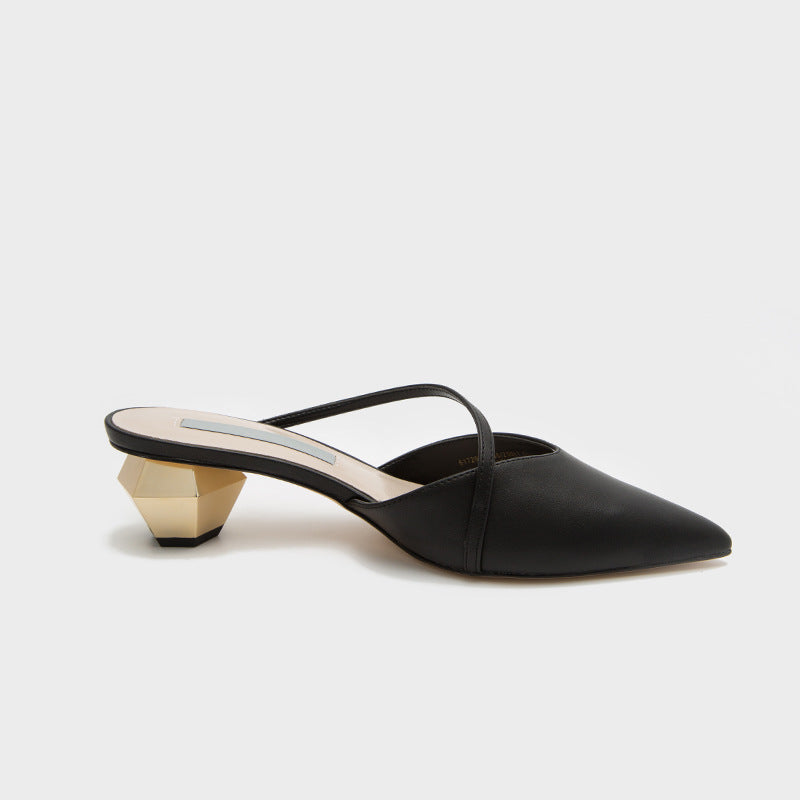 Damen Sling-Pumps mit spitzem Design und elegantem Blockabsatz EB