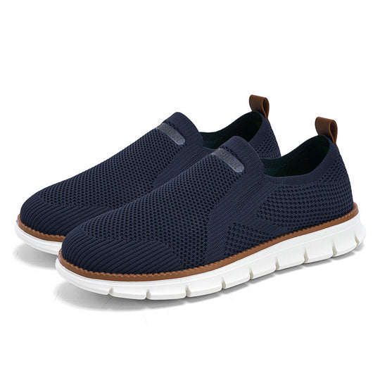 Damen Leichte Slip-On Sneakers aus atmungsaktivem Strickmaterial EB