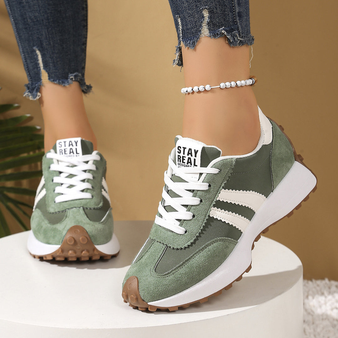 Damen sportliche Sneaker im Retro-Design mit atmungsaktiven Materialien EB