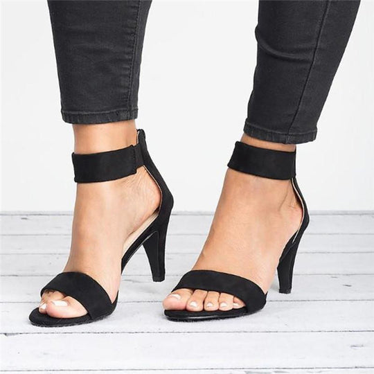 Damen elegante High Heels mit komfortablem Riemen und stiletto Absatz EB