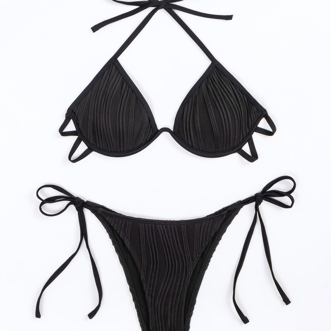 Damen Triangel-Bikini mit Rippendesign EB