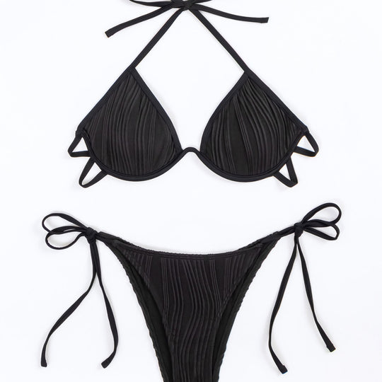 Damen Triangel-Bikini mit Rippendesign EB