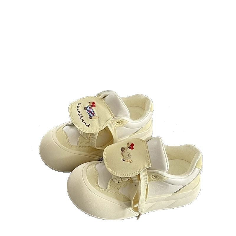 Damen Verspielte Sneakers mit tierischen Applikationen und komfortablem Klettverschluss EB