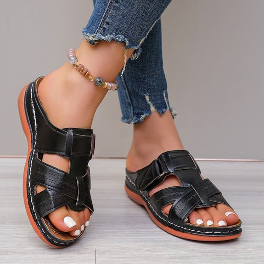 Damen Komfort-Sandalen mit verstellbaren Riemen und atmungsaktiver Sohle EB