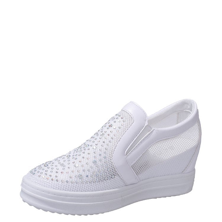 Damen Sneaker mit funkelnden Strassdetails und atmungsaktivem Obermaterial EB