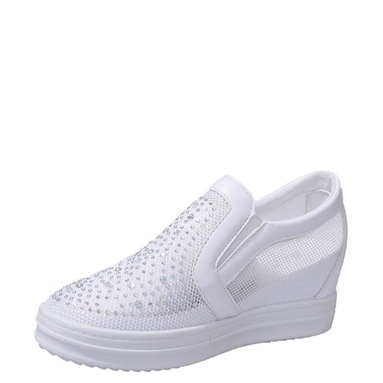 Damen Sneaker mit funkelnden Strassdetails und atmungsaktivem Obermaterial EB