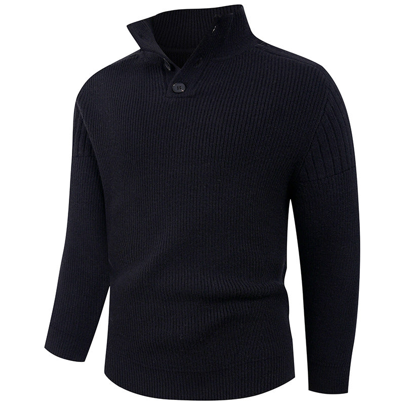 Herren innovativer Halbreißverschluss Pullover mit Rippstruktur EB