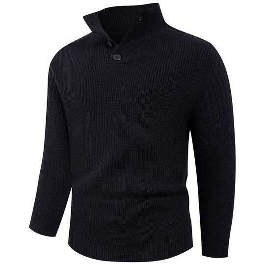 Herren innovativer Halbreißverschluss Pullover mit Rippstruktur EB